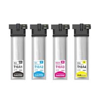 Borse a inchiostro a getto d'inchiostro compatibile in Sud America per Workforce Pro WF-C5310 WF-C5390 WF-C5890 T10B1 T10A1 T10A2 T10A3 T10A4(1 SET 10A1-4)