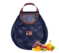 Borse A Maglia Per Appendere Cipolle - Tessuto A Maglia Per Culla 39x27cm | Grandi E Lunghe Sfere Di Stoccaggio A Rete Per Frutta E Verdura | Borse Di Stoccaggio Di Prodotti Riutilizzabili P, Blu navy
