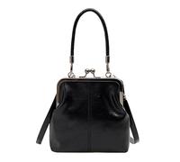 Borse a maniglia superiore con chiusura di blocco dei baci per il lavoro di viaggio Uso quotidiano (nero)