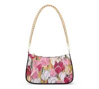 Borse a mano colorate con catena alla moda con bellissimi fiori per le donne per le signore