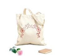 Borse a mano in poliestere e cotone Fiori, denti di leone, cuori, modelli per camera da letto Tessuto spesso 340g/m² Utilizzabile come trousse per il trucco