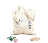 Borse a mano in poliestere e cotone Fiori, denti di leone, cuori, modelli per camera da letto Tessuto spesso 340g/m² Utilizzabile come trousse per il trucco