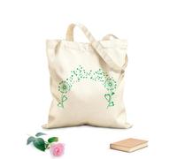 Borse a mano in poliestere e cotone Fiori, denti di leone, cuori, modelli per camera da letto Tessuto spesso 340g/m² Utilizzabile come trousse per il trucco