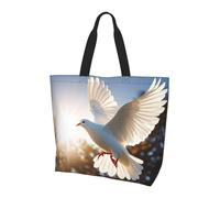 Borse A Mano White Dove Flying In The Sun Donna Tote Bag Leggera Borsa A Tracolla Moda Borsetta Per Uso Quotidiano Shopping Viaggi