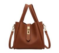 Borse a secchiello per le donne, borsa a tracolla in pelle, borse a tracolla da donna, borsa a tracolla vintage, borsa a tracolla in pelle, Marrone, 21.65x13.78x4.72inch