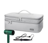 Borse a spazzole per viaggi per viaggi | Custodia da viaggio per strumenti per capelli a doppio strato | Curling ferro e altri strumenti caldi, grande capacità con cuscinetto resistente al calore, fac