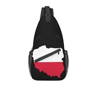 Borse A Tracolla 2018 Poland Flag And Map Piccola Sling Bag Casual Cintura Regolabile Pacchetto Da Viaggio Per Spalle, Per Donna, Uomo, Scuola