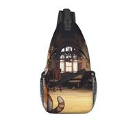 Borse A Tracolla A Cute Steampunk Tabby Cat Torace Daypack Traspirante Multiuso Borsello Tracolla, Per Routine Di Fitness, Escursionismo, Viaggio, Uomo