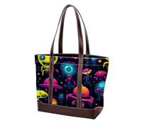 Borse a tracolla Alien-111 verde del fumetto per le donne grandi borse in pelle lavata morbida e borse durevoli, Multicolore 04, 33.8x12x31cm/13.3x4.7x12.2 in