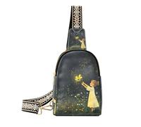 borse a tracolla alla moda Firefly Summer Night borse a tracolla in pelle fanny pack borse a tracolla per viaggio, Firefly notte d'estate, 1 size