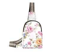 Borse a tracolla alla moda Watercolor Flower Beauty borse crossover impermeabili per le donne per il pacchetto di giorno, bellezza del fiore dell'acquerello, Acquerello Fiore Belle, 1 size