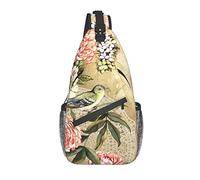 Borse A Tracolla Birds And Flowers Zaino Da Campeggio Cintura Regolabile Traspirante Borsa A Tracolla, Per Camminare, Routine Di Fitness, Scuola
