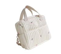 Borse a tracolla Borsa per pannolini modello ricamato mamma grande capacità borsa cosmetica borsa per pannolini a tracolla da donna