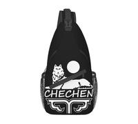 Borse a Tracolla Borz cecene Personalizzate per Gli Uomini Moda Cecenia Spalla Crossbody Chest Zaino Ciclismo Campeggio Daypack