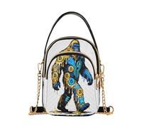 Borse a tracolla con catena da donna, Bitcoin Gorilla Artistic Trapuntate a Tracolla Borse da Viaggio Cross Body Cellulare Borse Borse