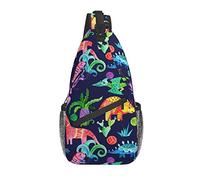 Borse A Tracolla Cute Dinosaurs Monospalla Uomo Traspirante Casual Borsello Tracolla, Per Ciclismo, Routine Di Fitness, Escursionismo