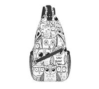 Borse A Tracolla Cute Sketch Owl Zaino Monospalla Casual Cintura Regolabile Borsello Tracolla, Per Escursionismo, Donna, Correre