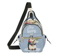 Borse a tracolla da donna, alla moda, da palestra, per corsa, pesca, speranza, fiori, pinguino, Pinguino Inverno Snowy