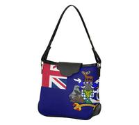 Borse a tracolla da donna, alla moda, pochette tote con cinghie staccabili, per lavoro, viaggi, palestra, Bandiera della Georgia del Sud e delle Isole Sandwich del Sud, taglia unica