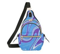 Borse a tracolla da donna alla moda zaino a tracolla per viaggi, incontri onde blu viola