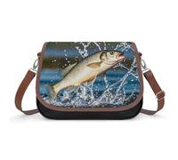 Borse a tracolla da donna Big Mouth Bass Bites Bait Borsa a tracolla in pelle con tracolla regolabile Borsa a tracolla alla moda Borsa a tracolla multipla Borsa per pendolari
