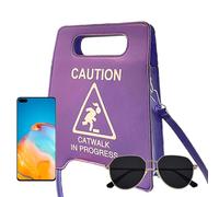 Borse A Tracolla Da Donna - Borsa A Tracolla Fantasia | Borse Tote Creative Con Pannello Di Stop Avvertimento | Borse Tote Tote Fashion Attenzione | Borsa A Tracolla Att, malva, Se référer au