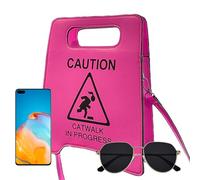 Borse A Tracolla Da Donna - Borsa A Tracolla Fantasia | Borse Tote Creative Con Pannello Di Stop Avvertimento | Borse Tote Tote Fashion Attenzione | Borsa A Tracolla Att, rosso, Se référer au