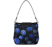 Borse a tracolla da donna borse e borse da donna pochette tote cinghie staccabili per lavoro, viaggi, palestra, dente di leone volante blu nero