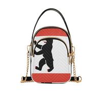 Borse a tracolla da donna carino cinturino a catena portafoglio telefono borsa trapuntata cerniera bombetta tote donna borsa a tracolla Berlino bandiera civile