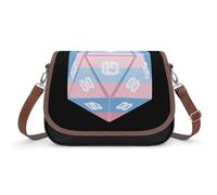 Borse a tracolla da donna con bandiera transgender e dadi