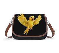 Borse a tracolla da donna con collo ad anello indiano giallo pappagallo uccello borsa a tracolla da donna