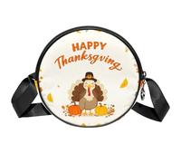 Borse a tracolla da donna con scheletro pirati, borse a tracolla da donna, con scomparti e tracolla larga regolabile, Turchie del Ringraziamento, 7x1.8 in