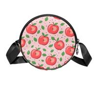 Borse a tracolla da donna con scheletro pirati, borse a tracolla da donna, con scomparti e tracolla larga regolabile, Mela Frutta, 7x1.8 in