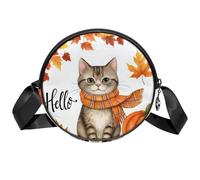 Borse a tracolla da donna con scheletro pirati, borse a tracolla da donna, con scomparti e tracolla larga regolabile, Gatto del Ringrazi, 7x1.8 in