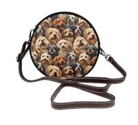 Borse a tracolla da donna con stampa di cani carini, piccole borse in pelle a tracolla per donne