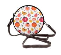 Borse a tracolla da donna con stampa melograno, papaya, limone, da viaggio, piccole borse in pelle a tracolla da donna