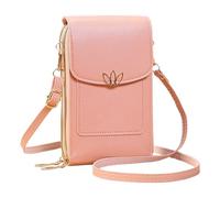 Borse a tracolla da donna di grande capacità multifunzionale tinta unita alla moda e una spalla piccola borsa a tracolla borsa per cellulare, rosa, One Size, Zaini Sling