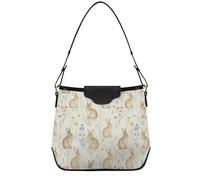 Borse a tracolla da donna grandi borse per ragazze Tote Bag con cinghie rimovibili viaggio quotidiano carino conigli e coniglietti modello