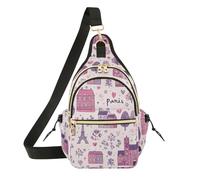 Borse a tracolla da donna impermeabili per adolescenti, zaino laterale per viaggi, incontri Torre Eiffel di Parigi