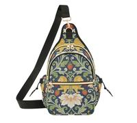 Borse a tracolla da donna impermeabili zaino da viaggio per viaggio,Incontri William Morris Red Strawberry Lion