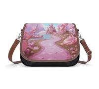 Borse a tracolla da donna in pelle con granchio rosso, borse da viaggio, borse a tracolla, borsa tote per uso quotidiano, Candy Land, Taglia unica, Fiori e Animali