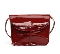 Borse a tracolla da donna in pelle PU Hoboes Borse con cinghie regolabili Piccola borsa a tracolla Bowknot Hoboes Borse Bowknot Borse per le donne, Rosso, One Size