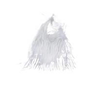 Borse a tracolla da donna in pelliccia sintetica moda in peluche Tote di lusso Borsa invernale morbida e calda(White)