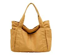 Borse a tracolla da donna in tela retrò casual borsa da lavoro tote borse Ultimate Direction frizione portatile, Giallo, Taglia unica