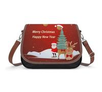 Borse a tracolla da donna Merry Christmas And Happy New Year Borsa a tracolla in pelle con tracolla regolabile Borsa a tracolla alla moda borsa a tracolla multipla borsa per pendolari