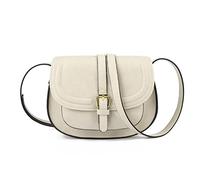 Borse a tracolla da donna piccola borsa da sella e borse a tracolla Boho in pelle vegana, Beige, Taglia unica