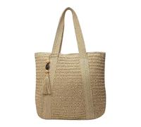 Borse a tracolla di paglia per le donne estive moda tessuto grande borse a tracolla casual borsa da spiaggia shopper, a