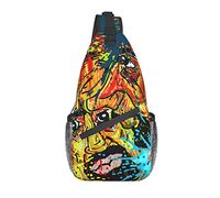 Borse A Tracolla Doodle Character Style Sacca Per Casse Di Fionda Traspirante Multiuso Borsa Per Il Torace, Per Viaggio, Scuola, Donna