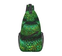 Borse A Tracolla Emerald Python Pattern Prints Zaino A Tracolla Sportivo Traspirante Multiuso Pacchetto Da Viaggio Per Spalle, Per Escursionismo, Ciclismo, Routine Di Fitness, Sport All'Aperto
