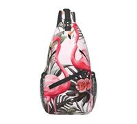 Borse A Tracolla Flamingo Flower Printed Pacchetto Frontale A Spalla Casual Multiuso Borsa A Tracolla, Per Camminare, Donna, Routine Di Fitness